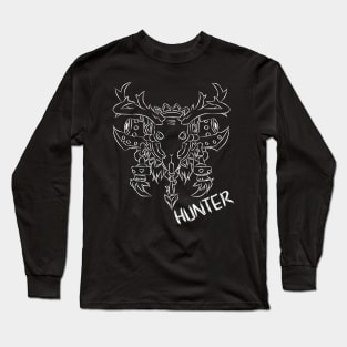 Hunter Crest (White) Long Sleeve T-Shirt